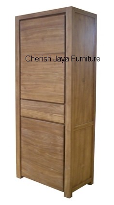 Code: SJCAB 005 Name: Modern Plan Cabinet 2 Doors 1 Drawer Size: W=94 x D=45 x H=200 cm Wood: Solid Teakwood
